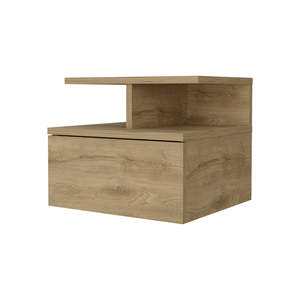 Table de chevet flottante Augusta à 2 niveaux et 1 tiroir, meuble de rangement pour chambre à coucher - Product Image 2