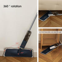Rouleau de recharges de serpillères plates en microfibre stériles et réutilisables de 132 cm, lavables, sans seau, pour balai pulvérisateur de sols, avec 20 ans d'expérience