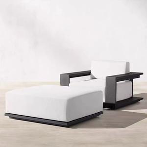 Coussin <span class=keywords><strong>de</strong></span> chaise longue moderne pour extérieur, jardin, patio, piscine, hôtel, cour – Chaise longue en métal durable pour bronzer - Product Image 6