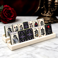 Set de Mahjong Gótico de Halloween JOYF, Fichas de Esqueleto y Joker, Juego de Fiesta Nocturna de Terror, Set de Mahjong Único para Halloween, Diversión Espeluznante