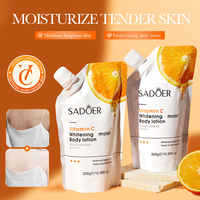 Lotion corporelle éclaircissante, hydratante, nourrissante, biologique, végane, parfumée, à la vitamine C et à l'huile d'olive, 300g, pour femmes, tous types de peau