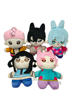 Nouvelles peluches de dessins animés pour filles, poupées en peluche en coton PP brodé - Tailles personnalisées, vente en gros