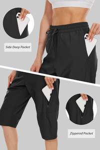 Pour Hotsell femmes décontracté été <span class=keywords><strong>randonnée</strong></span> <span class=keywords><strong>pantalon</strong></span> séchage rapide tissé techniques respirant cordon Shorts mince ample taille plate - Product Image 2