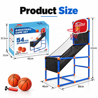Kinder-Basketball-Wurfmaschine mit Ballrückführungsrampe, Indoor-Sportspielset für Großhändler und Online-Händler