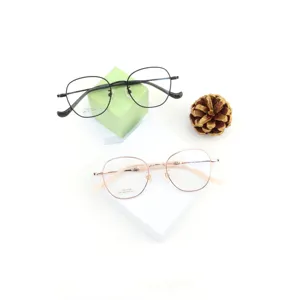 Модные круглые очки для чтения ST2067 с металлической ацетатной оправой и титановой оправой, оптическая оправа 2023