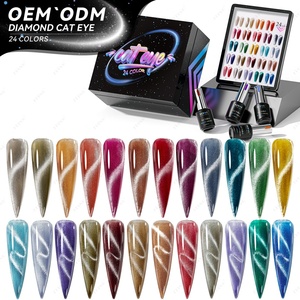 JTING Design – Collection de vernis à ongles gel effet œil de chat diamant coloré unique, coffret de 24 pièces avec livre de couleurs gratuit, fournitures pour ongles - Product Image 1