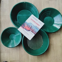 Peralatan Penambangan Emas Plastik, Kit Rotary Diamond Pan, Alat Manual, Set Empat-dalam-Satu