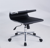 Chaise de bureau pivotante et pliable à dossier haut, ergonomique, réglable en hauteur, en cuir PU, style moderne et luxueux