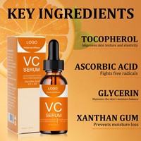 Suero Facial Antiarrugas con Logotipo Personalizado, Vitamina C, E, B5, Hidratante, Reparador, Calmante, Ácido Hialurónico, Blanqueador