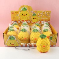 Jouet anti-stress breveté en caoutchouc thermoplastique en forme de canard ananas, cadeau de bureau adorable et mignon