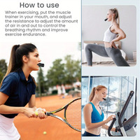 Entrenador de Respiración Pulmonar de Silicona, Portátil, Resistencia Ajustable, Diseño Compacto, Ecológico, Fácil de Limpiar, Deportivo