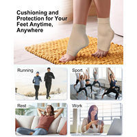 Chaussettes de compression rembourrées, protège-talons pour le tendon d'Achille, chaussettes en gel pour le talon pour le syndrome de Haglund, la bursite, la tendinite et les douleurs.