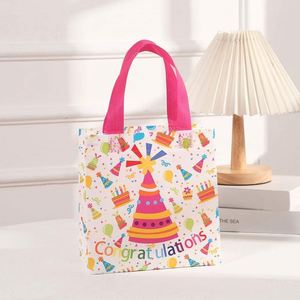 Sacs en non-tissé personnalisés pour cadeaux de carnaval, réutilisables, petits, mignons, pour enfants, pour fête d'anniversaire, safari - Product Image 4