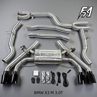 Impression 3D pour BMW X3 X3M F97 X4 X4M F98 3.0T 2019-2023, Valvetronic de haute qualité en SS304 avec 4 sorties d'échappement en fibre de carbone