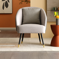 102613 Fauteuil moderne de luxe léger pour salon, fauteuil individuel moderne