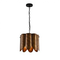 Lampe suspendue industrielle de luxe nordique en fer OEM ODM, certifiée ETL, facile à assembler, couleur Auratus, taille moyenne, intensité variable, garantie 1 an