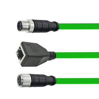 Profinet Ethercat Powerlink Profibus Cables Ethernet industriales M12 Rj45 M12 M12 Cable de conexión de cobre para comunicación de bus de campo
