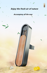 Ambientador de Coche de Lujo al por Mayor, Clip Ajustable <span class=keywords><strong>para</strong></span> Ventilación, Difusor de Aromaterapia, Accesorios de Coche de Aluminio y Madera, Regalo - Product Image 6