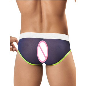 Custom Logo Tailleband Sexy Voorogen Heren Doorzien Nylon Doorschijnende Boxershort Mannen Ondergoed Homo Mannen Seks - Product Image 4