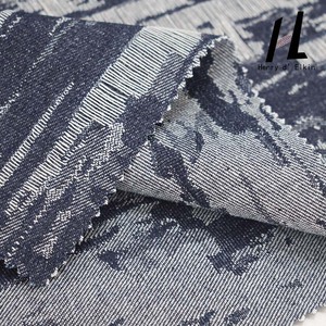 Nhà sản xuất vải bán buôn vải denim jacquard rách kiểu cổ điển co giãn dùng cho quần áo, túi xách và giày dép - Product Image 1