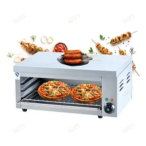 Professional Commercial Gas Salamander With 4/6 Burner Table Stainless Steel Roaster Industrial Electric Griller Face fire stove