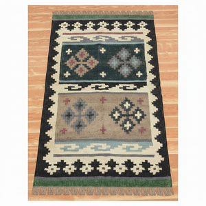 Alfombra Kilim plana hecha a mano de yute de lana tradicional Decoración Para sala de estar y dormitorio decoración del hogar de la Oficina - Product Image 1