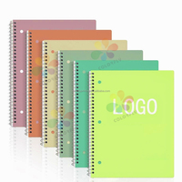 Carnet à spirale personnalisé Colorfly en gros, format A5, couverture en papier avec motifs et logo sur mesure, 32/96 pages pour usage scolaire