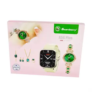 A56plus Smart Watch Dames Combinatie A56 Smartwatch Gouden Ketting Ring Dubbele Band A58plus Smartbands Voor Vrouwen A56 Plus