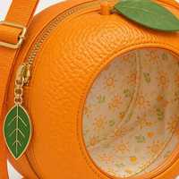 Sac Ita personnalisé en forme d'orange, style rétro Citrus Grove, sac à main avec texture de peau d'orange et breloque feuille, sac messager pour les amateurs de soleil