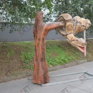 Estatueta de cobra animatronica modelo de animal vívido, à prova d'água, monstro pneumático, cobra