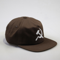 Casquette Snapback en Coton Marron à Visière Plate Style Hip-Hop et Mode avec Boucle Métallique Brodée en Chaîne Verrouillée pour Sports et Activités de Plein Air