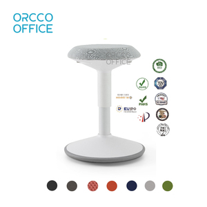 Aula escolar, sala de aprendizaje, biblioteca, área pública, taburete oscilante alto ajustable con asiento acolchado, estudio, trabajo, sentado activo - Product Image 1