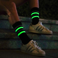 Chaussettes personnalisées High Crew Chaussettes de sport de rue lumineuses et brillantes pour la sécurité nocturne à vélo