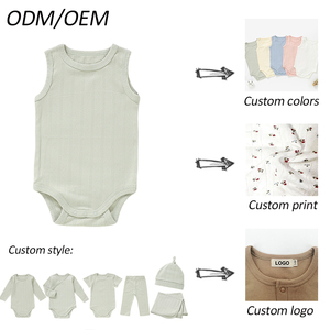 Macacão de Bebê de Verão Respirável em Malha Pointelle Sem Mangas - Product Image 6