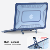 Étuis rigides pour ordinateur portable MacBook Air 13,6 M2 A2681/M3 A3113/M4 A3240/M5 A3449, support métallique pliable, couvercle de dissipation thermique