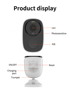 Cámara doméstica HD de visión nocturna a todo color sin enchufe inalámbrica para interiores con batería de baja potencia de 3MP Max 128GB - Product Image 3