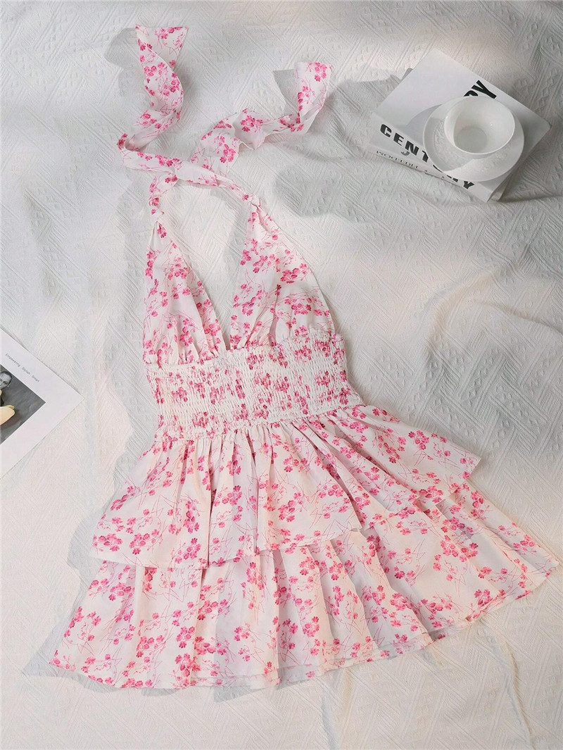 slim fit dress slacks Serena Boho Lace Halter Dress – Boheme Willow main image 0