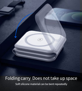 Cargador inalámbrico plegable de 15W 10 en 1 para teléfonos móviles, relojes y <span class=keywords><strong>Airpods</strong></span> Cargador inalámbrico magnético - Product Image 5