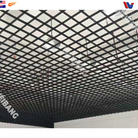 Panneaux de plafond en grille d'aluminium à faible coût, design moderne pour centres commerciaux, hôtels, cuisines et décoration intérieure