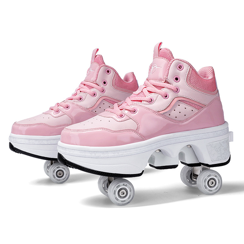 Pink DF06 four-wheel retractable pink