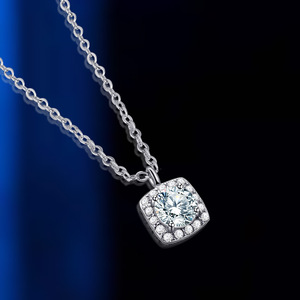 Collier Moissanite Collier en argent sterling 925 Livraison rapide S925 Collier Moissanite Carré VVS Collier Moissanite - Product Image 2