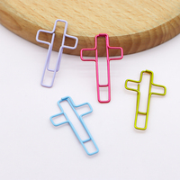 Clips de Papel en Forma de Cruz al por Mayor, Colores Macaron, Clips de Papel Creativos para Oficina, Marcapáginas Metálicos de Colores
