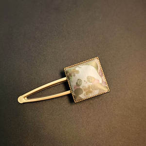 Griffes de cheveux en brocart de <span class=keywords><strong>chanson</strong></span> faites à la main pinces à cheveux en brocart de <span class=keywords><strong>chanson</strong></span> vintage accessoires élégants pour cadeaux - Product Image 3