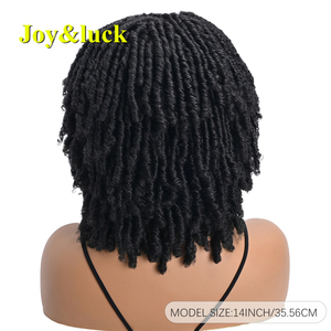 Peluca de ganchillo corta para mujer, precio mayorista de fabricante, <span class=keywords><strong>trenza</strong></span> desordenada, <span class=keywords><strong>diadema</strong></span> de tubo a la moda europea y americana - Product Image 3