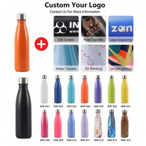 Bouteille de sport personnalisée en acier inoxydable à double paroi isolée, forme cola, pour adultes, avec bouchon, gourde - Product Image 3