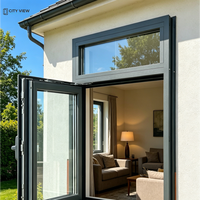 Ventana Abatible de Aluminio con Doble Vidrio y Triple Acristalamiento, Ventanas Oscilobatientes o de Aplique para Casa con Mosquitera