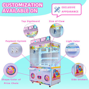 Nueva llegada: Máquina recreativa de grúa con juego de bolas saltarinas de la suerte, operada con monedas, caja sorpresa, construcción metálica, en inglés, para dos jugadores - Product Image 4