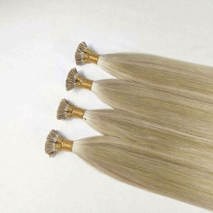 Extensiones de Cabello Brasileño Remy P22-Gris, Grado 9A-12A, con Queratina Pre-Adherida, Punta I, 0.5g 0.8g 1g, Puntas Adhesivas, Ondas Profundas Sueltas, Venta al Por Mayor - Product Image 1