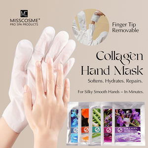 Sarung tangan masker tangan kolagen produsen Spa Salon, sarung tangan pelembab Shea Butter ujung jari dapat dilepas sarung tangan masker tangan kustom - Product Image 1