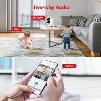 Cámara IP de Vigilancia Inteligente Inalámbrica Wifi 1080P HD con Visión Nocturna y Control por App PTZ de 355 Grados